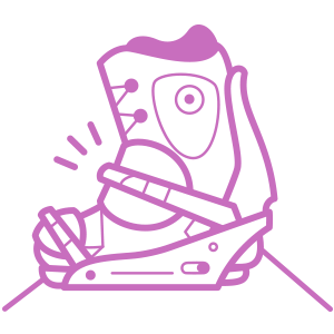 しっかり履かないと危険！！のイラスト